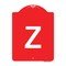 Signmission Designer Series Sign-Sign W/ Letter Z, Red & White Aluminum Sign, 18" x 24", RW-1824-22914 A-DES-RW-1824-22914 - alternate 1